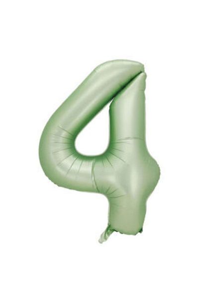 eğlencemarketi 40 Inch Green 4 Number Foil Balloon 100 cm