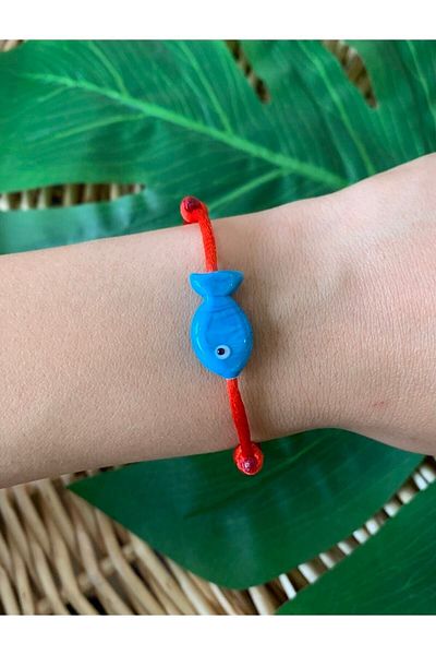 Misto Aksesuar Murano Glass Beaded Fish Bracelet