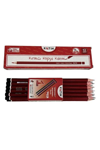 Fatih FATİH 12-PIECE CORAL PENCIL+FATİH 12-PIECE RED COPY PENCIL