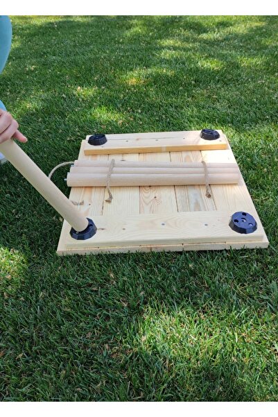 MEHMETOĞLU Kolay Taşınabilir Ahşap Kamp Masası, Piknik Masası 60x50