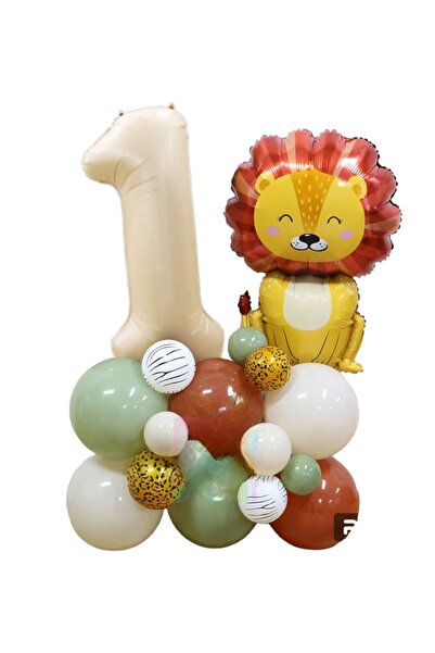 DÜVENCİ TİCARET ASLAN FİĞÜRLÜ 1 YAŞ BALON SETİ