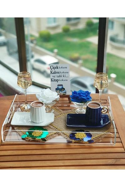 Tasarım Yeri 35X25 cm Plexiglass Transparent Tray Presentation