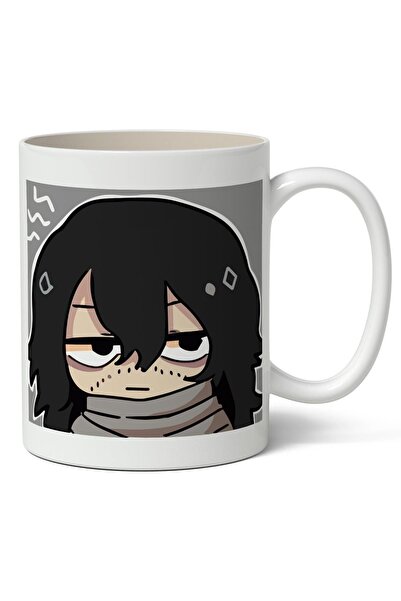 Toyaso My Hero Academia Aizawa Avatar Anime Baskılı Beyaz Porselen Kupa Bardak