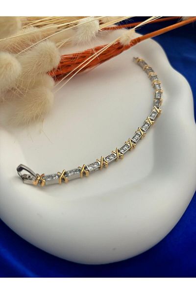 crown atelier High Quality Jewelled Silver Steel Bracelet