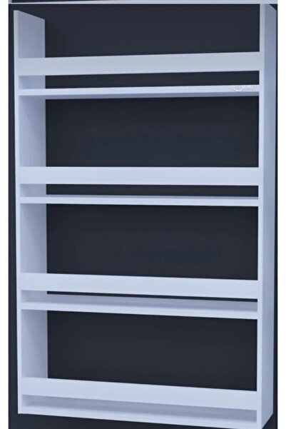 Genel Markalar Suntalam Montessori Çocuk Odası Eğitici Kitaplık 4 Raflı Beyaz Kitaplık60x120 Duvara Monte 60 cm Su