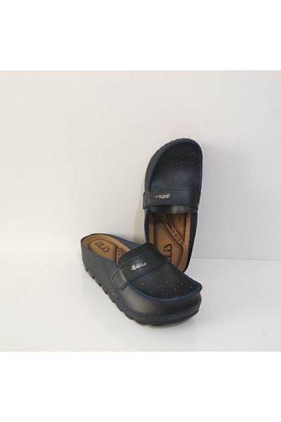 ELİS Παντόφλες Els Navy Blue Κλειστή Μπροστινή Ανατομική Σόλα