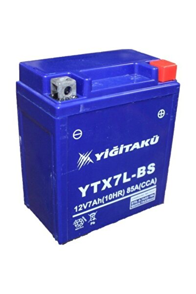 YİĞİT AKÜ 12 V 7 Ah Ytx7l-bs Motorsiklet Aküsü (E*B*Y) (113*70*132) Mm