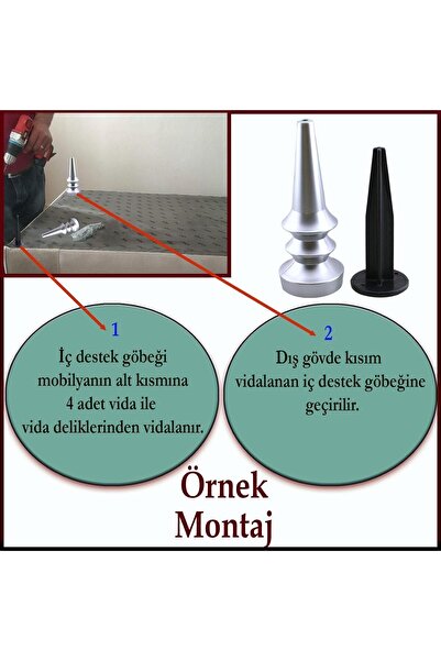 Badem10 Oliva Argintiu 17 Cm Mobilier Canapea Fotoliu Unitate Tv Consolă Upgrade Riser Picior Picioare