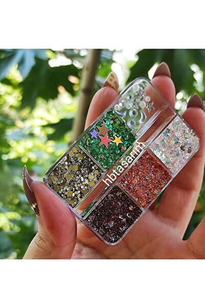 hbtasarim Glitter Simli Jel Far Paleti Kremsi Yüz Ve Vücut Simi Yüz Taşı 6