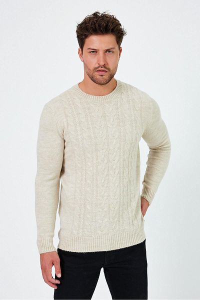 ALEXANDERGARDI Regular Fit Hair Braid Patterned Sweater - E24-Eze-16