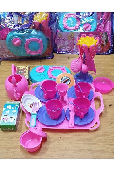 Hepsilazım Oyuncak Çantalı Çay Takımı Mutfak Eşyası 30 Parça Tepsili Fincan Ç...