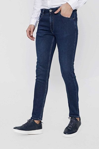 Morven Men's Navy Blue Denim Slim Fit Slim Fit Jeans