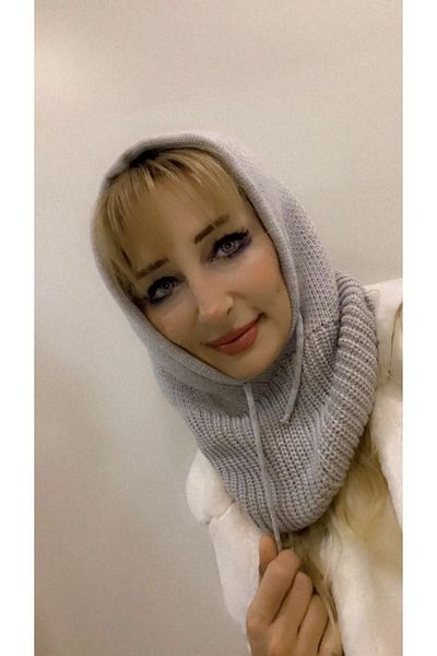 SpecialScarf Hijab Fashion Corded Knitwear Balaklava Beanie Shawl Headboard Gray Melange Color