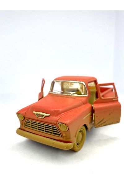 Kinsmart 1955 تشيفي ستيبسايد بيك اب (متسخ) - سحب قطرة 5 بوصة. سيارة موديل مرخصة، لعبة سيارة 1:32