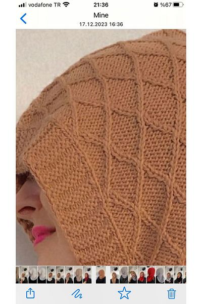 SpecialScarf Hijab Fashion Knitwear BALAKLAVA BEANIE SHAL HEAD CARAMEL COLOR