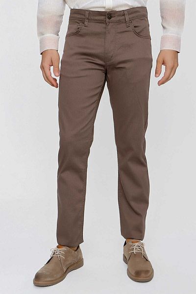 Morven Men's Brown Fuji Cotton 5 Pocket Dynamic Fit Trousers