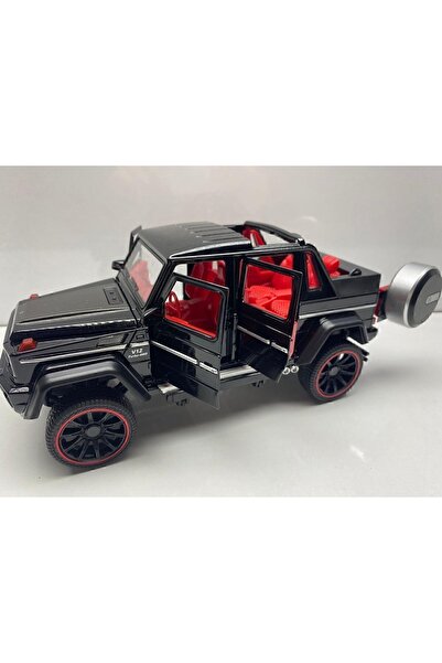 Hepsilazım Mercedes G Jip Diecast Büyük Metal Model Araba 1:22 Sesli Işıklı Kaput Bagaj Kapılar Açılabilen Jip