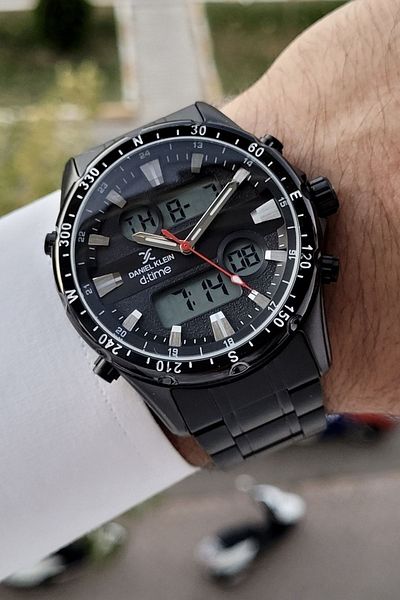 Daniel Klein Black Color Function Men's Wristwatch