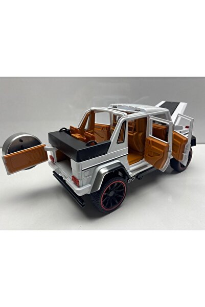 Hepsilazım Mercedes G Diecast Büyük Metal Model Araba 1:22 Sesli Işıklı Kaput Bagaj Kapılar Açılabilen Jip
