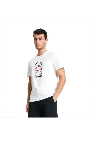 Ellesse White Em129 Model T-Shirt