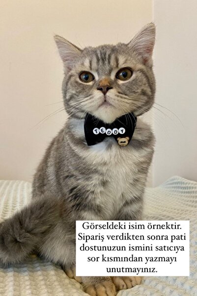 Minikpaw aksesuar Isimli Papyon Tasma Siyah