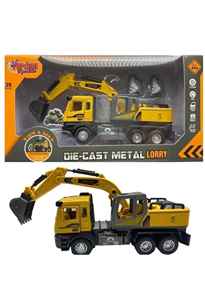 Hepsilazım Oyuncak Kamyon Sesli Işıklı Kepçe Metal Çek Bırak Kamyon Ekskavatör