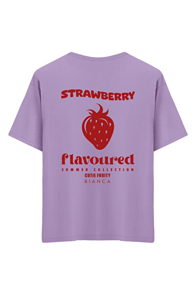 Mounte Bianca Unisex jagoda - Oversize kroj T-shirt