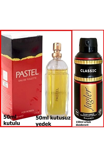 Pastel Edt 50 ml Kutulu + 50 ml Kutusuz Yedek + Jagler Erkek Deodorant 150 ml