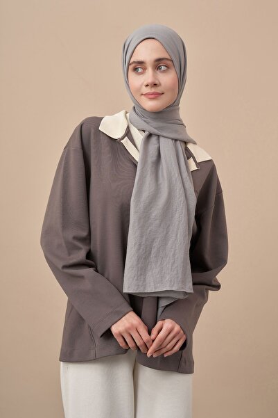 ARMANDA Gray Cotton Jazz Shawl