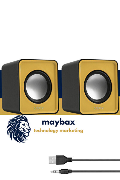 OWWOTECH A Bass 2.0 Sarı Usb Speaker Ses Seviyesi Kontrollü Mini Hoparlör