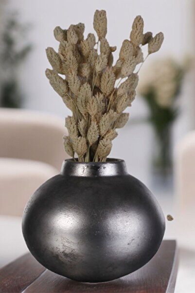 YAYBOX Dekoratif Vazo El Yapımı Gümüş Eskitme Renk Model 33