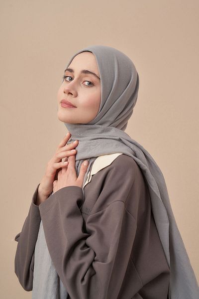 ARMANDA Gray Cotton Jazz Shawl