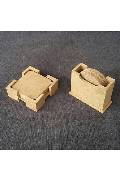 Altınyapı Hobi Market Raw Mdf Square and Round Coasters