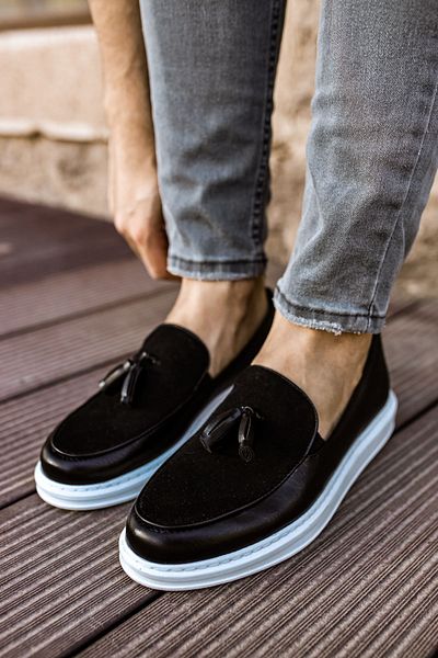 Chekich Ch002 Cbt Loafer Pelle - Pantofi negri pentru bărbați