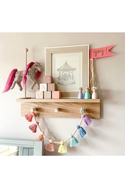 by belis design Bebek Odası Çocuk Odası Dekoratif Gökkuşağı Renkli Püsküllü B...