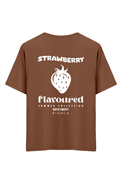 Mounte Bianca Unisex jagoda - Oversize kroj T-shirt