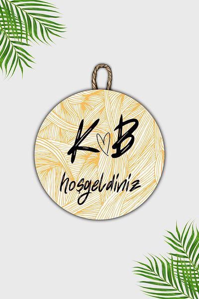 Dormot Home Modern Door Ornament - Yellow Digital Wood Printing - Individual Custom Design Outdoor Door Ornament