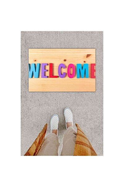 Dormot Home Imprimare digitală Covoraș decorativ de bun venit din lemn pentru...