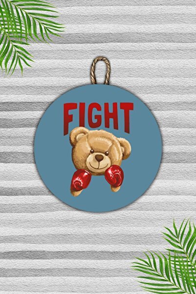 Dormot Home Ornament de ușă de perete cu ursuleț de pluș de fundal albastru m...