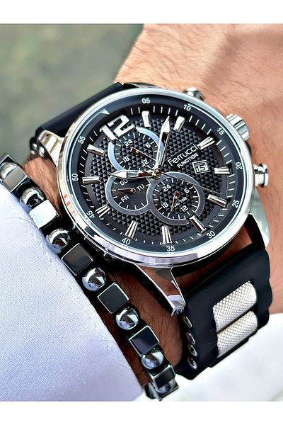 Ferrucci Function FCF.11550FS.06 Silikon Kordon Erkek Kol Saati Fiyat Yorumlar Trendyol