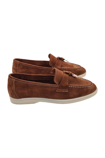 aayak&kabımofficial Tan Color Genuine Leather Casual Women's Shoes