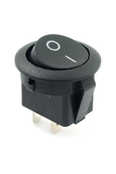 Elektrikçim Non-Lighted Round Midi - On-Off Lamp Switch