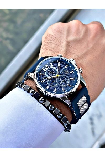 Ferrucci Men's Wristwatch - Function Fcf.11550Fs.02 Silicone Cord