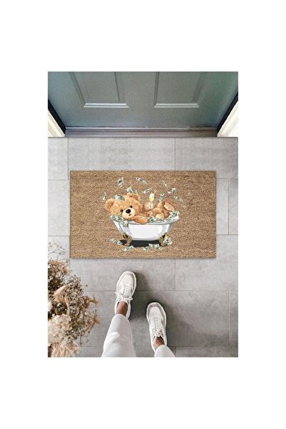 Dormot Home Covoraș decorativ digital pentru cadă cu monede Ursuleț Bej Covor...