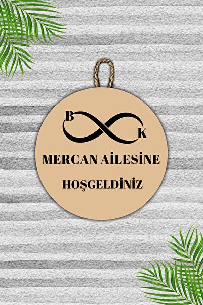 Dormot Home Modern Kapı Süsü - Sarı Siyah Kişiye Özel Baş Harf ve Soyisim - K...