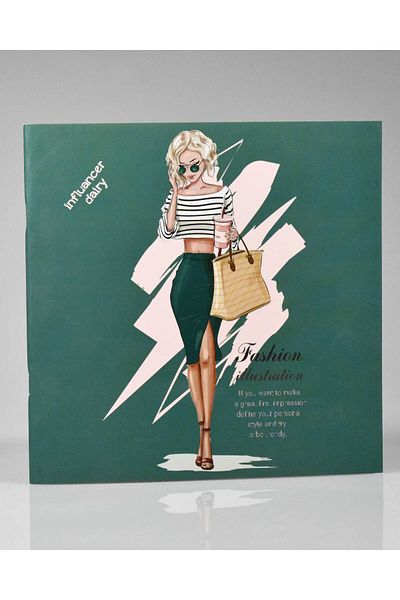 4nio Green Lined Influencer Square Notebook