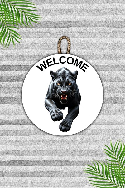 Dormot Home Ornament modern pentru uși din lemn - Tigru de podea alb și negru...