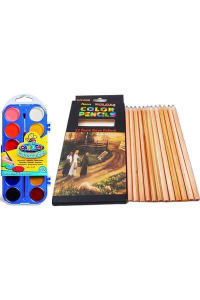 CARIOCA 12 Pack Natural Dry Paint - Water Color Color, Full Size