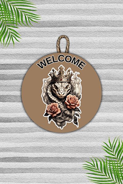 Dormot Home Ornament modern din lemn cu model de trandafir maro și șarpe - Or...