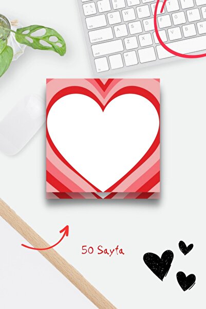 PastelSanat Powerpuff Girls Heart Kalp Temalı Memopad , Bloknot , To Do List ...